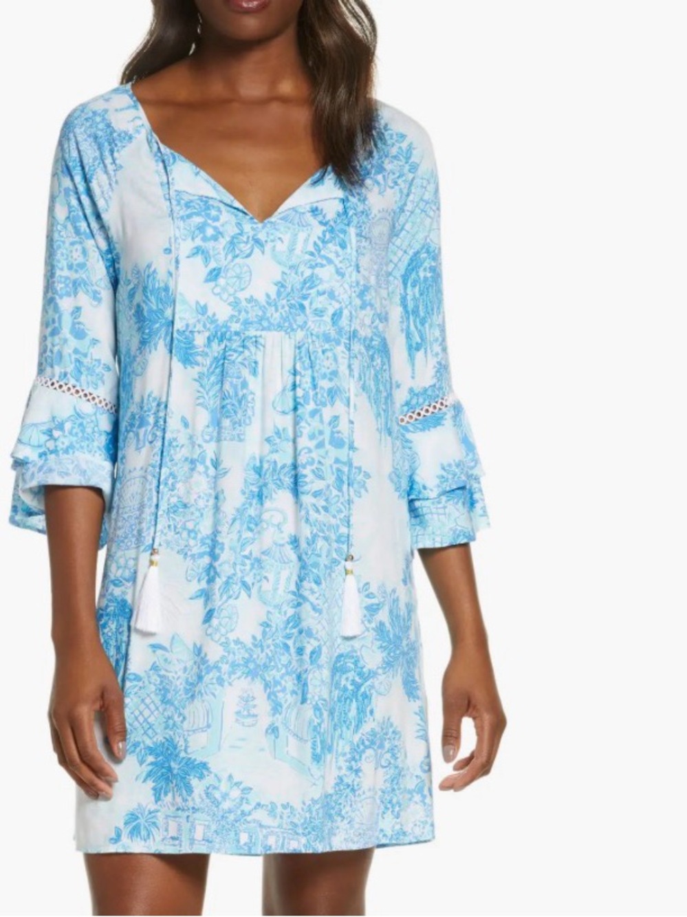Lilly Pulitzer Aira Blue & White Tunic Dress
